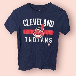 Majestic Cleveland Indians MLB Boys T-Shirt Sz M 10/12